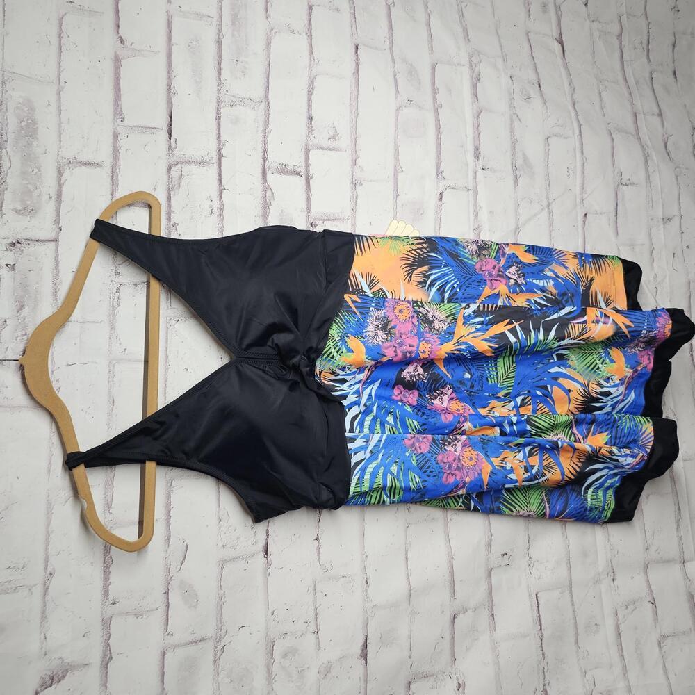NWT Colorful Skirted One Piece Size 18W